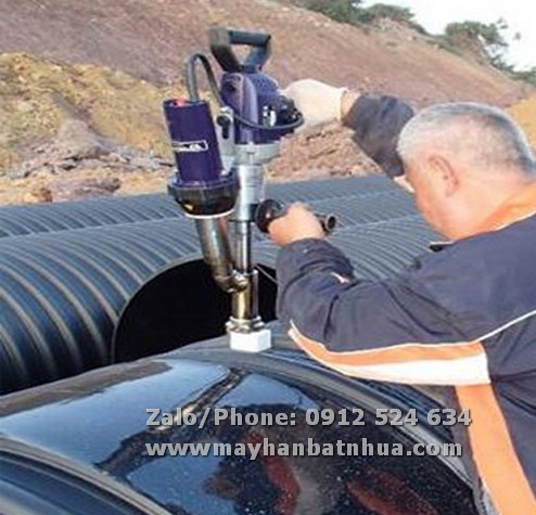 M&aacute;y h&agrave;n đ&ugrave;n nhựa HDPE h&agrave;n ống 
