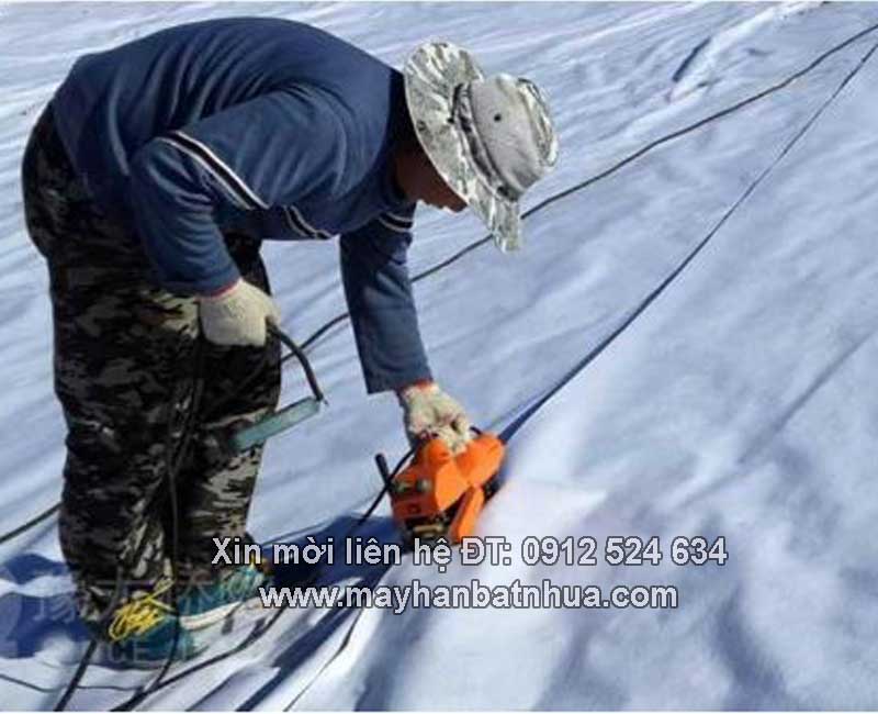 M&aacute;y h&agrave;n m&agrave;ng nhựa chống thấm, h&agrave;n vải địa kỹ thuật