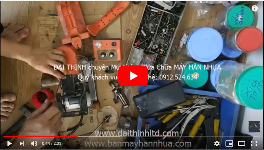 Sửa chữa m&aacute;y h&agrave;n bạt HDPE ao nu&ocirc;i t&ocirc;m 