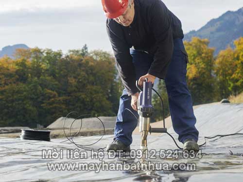 M&aacute;y h&agrave;n đ&ugrave;n Weldy Booster EX2 h&agrave;n bạt nhựa HDPE